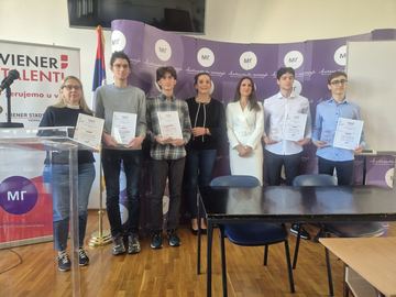 Ученици Математичке гимназије добитници признања „Wiener таленти“